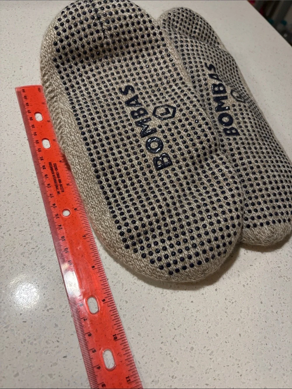 Bombas Men's/Unisex Tan Knit Slipper Socks